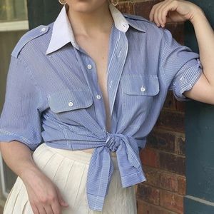 Vintage 1980s Oleg Cassini Menswear Button Down Size Medium